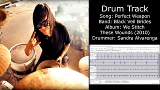 Perfect Weapon Black Veil Brides • Drum Track [upl. by Sicnarf854]