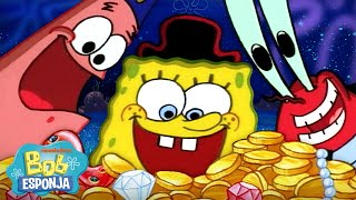 Bob Esponja  ¡Las MAYOR búsquedas del tesoro de Bob Esponja 🏴‍☠️  40 minutos  Español [upl. by Janey157]