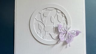 Clean and Simple Circle Butterfly card [upl. by Ahsetra]