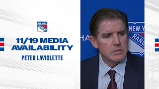 NYR at VAN Peter Laviolette Postgame Media Availability  Nov 19 2024 [upl. by Yakcm]