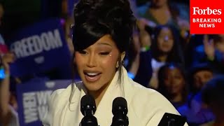 Cardi B Tells Harris Rally She Wasn’t Going To Vote This Year Until VP Got Democratic Nomination [upl. by Haizek]