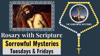 Rosary with Scripture  Sorrowful Mysteries Tuesdays amp Fridays Scriptural Rosary  Virtual Rosary [upl. by Nayra417]