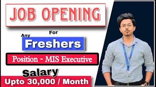 Fresher job opening  MIS executive fresherjobs [upl. by Apilef219]