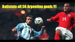 Batistuta all 56 Argentina goals [upl. by Itnuahsa74]