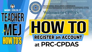 How To Register an Account in CPDAS  Check your CPD Units Accredited by PRC  PIC Renewal [upl. by Portia509]