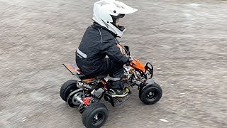 BYGGER EN FYRHJULING TILL MINA BARN ATV 49CC [upl. by Nnaylloh]