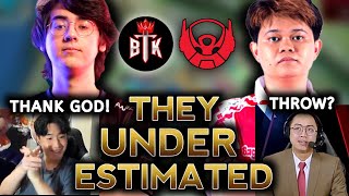 BTK comeback vs BTR Hoons reaction  Vynn Throw Indo Caster looks disappointed [upl. by Akiemahs]