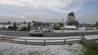 Snow Fall Time lapse TASMANIA Waratah Australia [upl. by Ymmac]