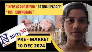 TCS Downgrade amp Infosys and Wipro Upgradequot Pre Market Report Nifty amp Bank Nifty 10 Dec 2024 Range [upl. by Rostand135]