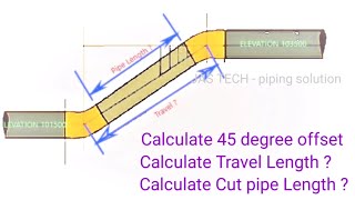 To Calculate 45° Offset Travel amp Cut pipe Length [upl. by Odnalro70]