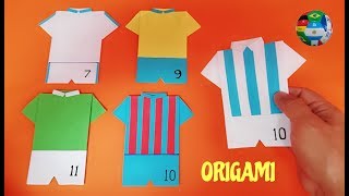 Como hacer una CAMISETA de FUTBOL de papel [upl. by Finn]