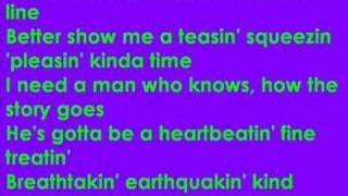 Shania Twain  Any man of mine lyrics [upl. by Ellerehc]