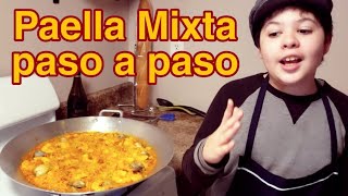 Paella Mixta paso a paso receta fácil casera [upl. by Itch239]