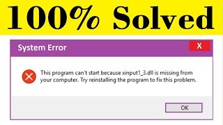 How To Fix Xinput13dll is Missing Error  This Computer Cant Start Windows 1087 [upl. by Leanard]