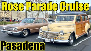 Rose Parade Classic Car Cruise In Pasadena  December 31 2023 [upl. by Millhon]