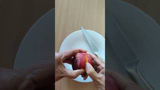 Slicing Nectarine healthy nature food fruit shorts [upl. by Alym]