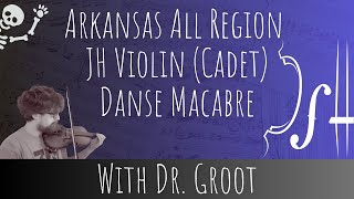 Danse Macabre Violin Excerpt Cadet Orchestra  Arkansas All Region Junior High Audition [upl. by Atinauj682]