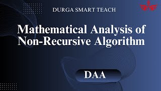 Mathematical analysis of nonrecursive algorithm [upl. by Sina]