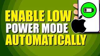 How To Enable Low Power Mode On iPhone Automatically Easy Setup [upl. by Namlaz]