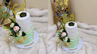 2 Tier Cake Decoration 😍  Sanas Kitchen Bd [upl. by Nibas]