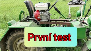 Homemade malotraktor montáž 4T motoru první TEST 🤦 [upl. by Samira]