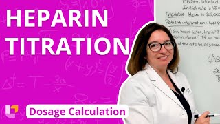 Heparin Titration Dosage Calculation for Nursing Student  LevelUpRN [upl. by Alyahsat]