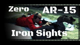 How To Zero AR15 Iron Sights HD [upl. by Blunk194]