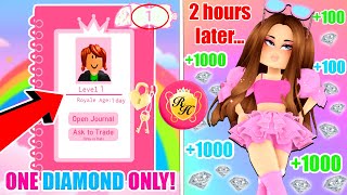 Surviving On 1 DIAMOND ONLY In Royale High Roblox [upl. by Ater]