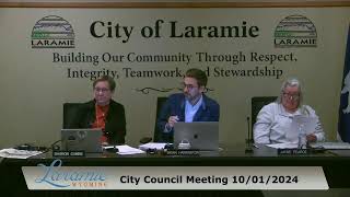 October 1st 2024 Laramie Wyoming  City Government Live Stream [upl. by Boffa426]