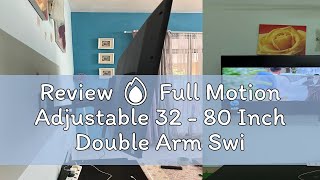 Review 🔥 Full Motion Adjustable 32  80 Inch Double Arm Swivel Wall Mount TV Bracket 32 TV Wall M [upl. by Feilak277]