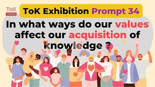 ToK Exhibition Prompt34 Values amp acquisition of knowledge [upl. by Leunamesoj665]