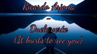 Ricardo Arjona  Duele verte English lyrics [upl. by Aihpos]