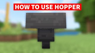 How to Use Hopper in Minecraft [upl. by Atter]