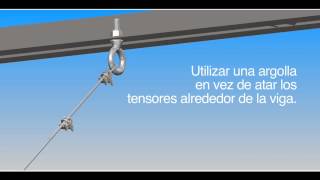 HVLS Ceiling Fan IBeam Installation Video  Spanish Version [upl. by Wendolyn]