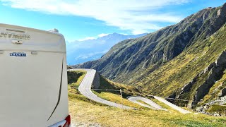 MOUNTAIN PASSES in SWITZERLAND PART 3  GOTTHARD PASS and the old TREMOLA road  Our Camper Trips [upl. by Alhak369]