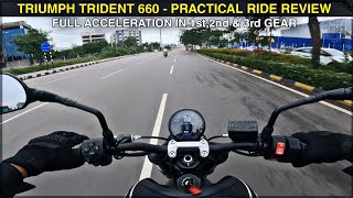 Triumph Trident 660 Practical RIDE REVIEW Comfortable sport bike for city [upl. by Rosita819]