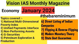 Economy  Vision IAS Monthly Magazine  January 2024 [upl. by Welcy693]