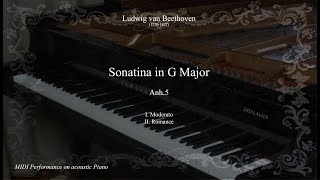 Lvan Beethoven Sonatina No 1 in G Major Anh 5 No 1 for Piano [upl. by Marquardt668]