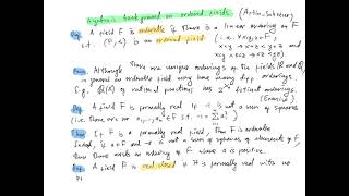 Mathematical Logic Lecture 15 Real Closed Fields and Tarskis Quantifier Elimination [upl. by Staford]