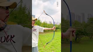 Huangshi split traditional bow archery outdoors lokearchery bowhuntingTraditional bow [upl. by Adev525]