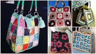 Latest crochet fancy bagcrochet shoulder bagcrochet handbag design ideas [upl. by Donald930]