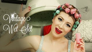 VINTAGE WET SET HAIR TUTORIAL [upl. by Aramat]