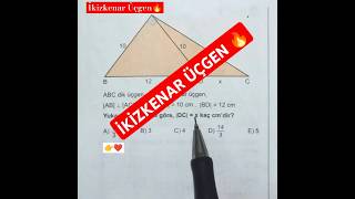 İkizkenar Üçgen  Öklit Kuralı   Geometri soru çözümü 🔥 soruçözümü yks tyt geometri [upl. by Kartis]