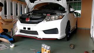 DIY  Plasti Dip on Honda City GM6 [upl. by Akemhs]