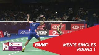 MS  WONG Wing Ki Vincent HKG vs Ygor COELHO BRA  BWF 2018 [upl. by Ttevi411]