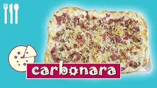 Pizza carbonara masa casera estilo italiano [upl. by Vladamar]