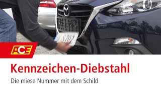 So schützen Sie sich vor Nummernschilddiebstahl  Auto Club Europa [upl. by Aubigny]