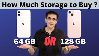 iPhone Storage 64 gb or 128 gb or 256 gb  iPhone 64 GB is Enough [upl. by Lemon]