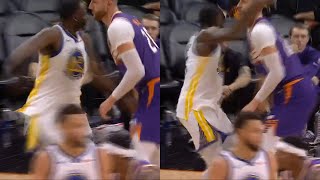 Draymond Green gets ejected for swinging and hitting Jusuf Nurkic in the head 😳 [upl. by Ahsinet]