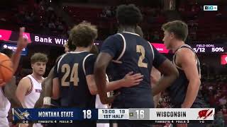 Wisconsin vs Montana State  2024117  NCAAB Game [upl. by Peggi518]